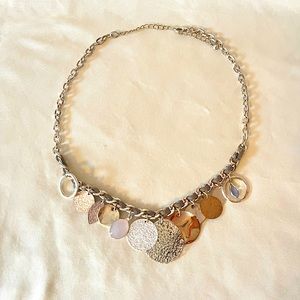 Necklace - Silver Link with Asymmetric Charms